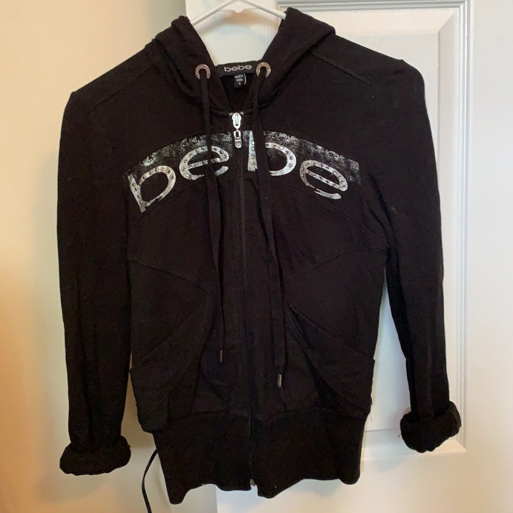 ***SOLD***Bebe zip up hooded jacket